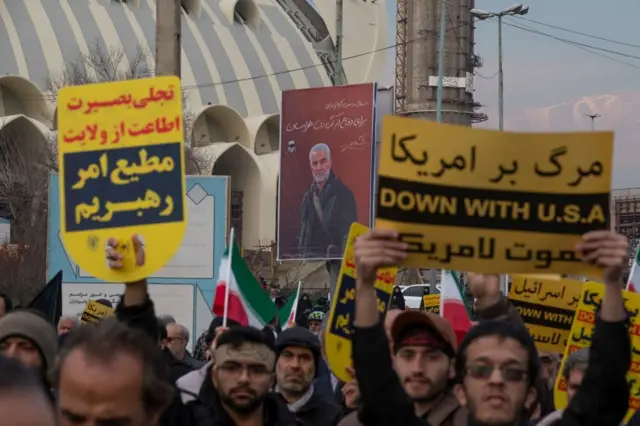 ईरान में अमेरिका विरोधी प्रदर्शन