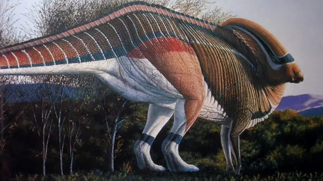 Representação artística do dinossauro P. tubicen