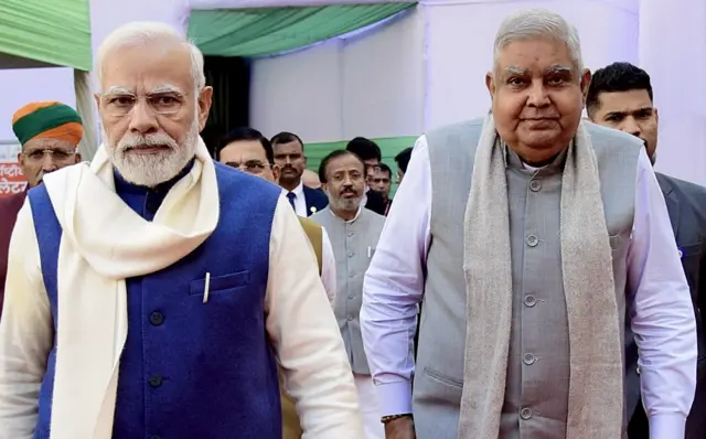 प्रधानमंत्री नरेंद्र मोदी और उपराष्ट्रपति जगदीप धनखड़