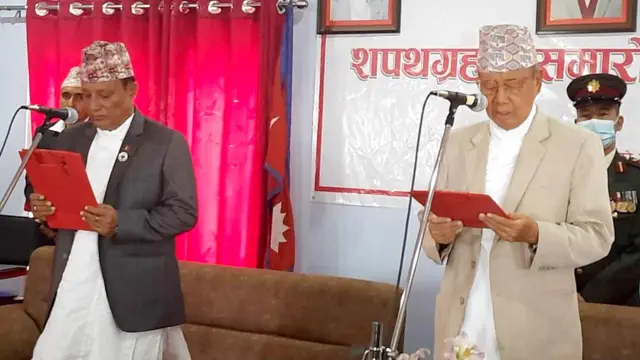 मुख्यमन्त्री उद्धव थापा र प्रदेशप्रमुख परशुराम खापुङ