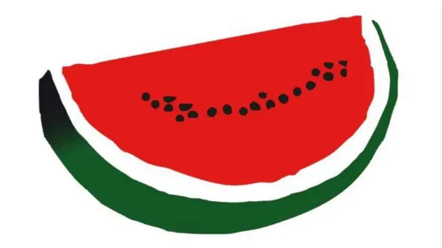 ২০০৭ সালে, শিল্পী খালেদ হুরানি একটি বইয়ের জন্য তরমুজের একটি টুকরোর ছবি এঁকেছিলেন।