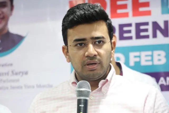 बेंगलुरु दक्षिण लोकसभा सीट से बीजेपी सांसद तेजस्वी सूर्या