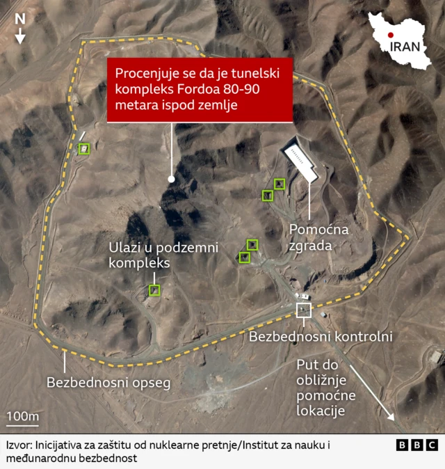 Mapa postrojenja u Natanzu
