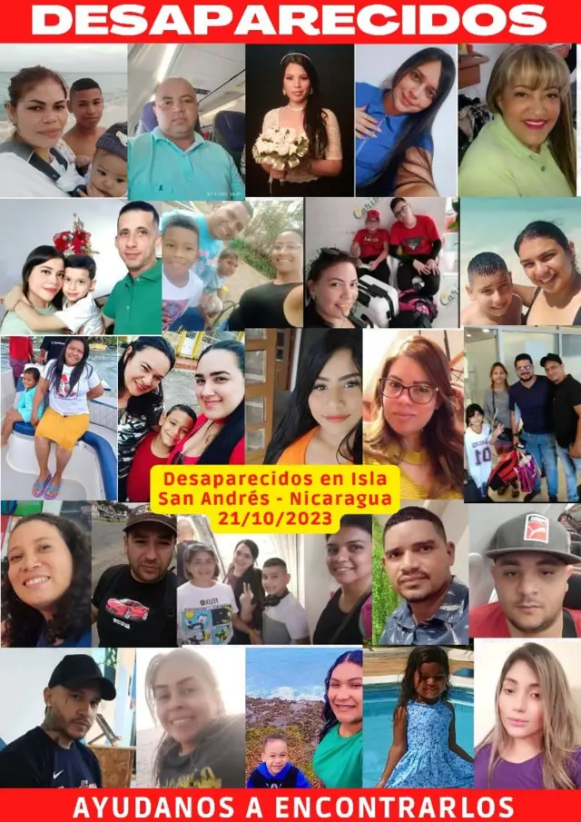 Los familiares publicaron avisos para ubicar a los migrantes desaparecidos en la lancha del pasado 21 de octubre.