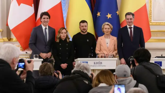 Meloni diğer Batılı liderlerle Kiev'de