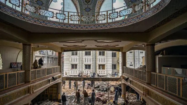 مسجد ویران شده در پیشاور