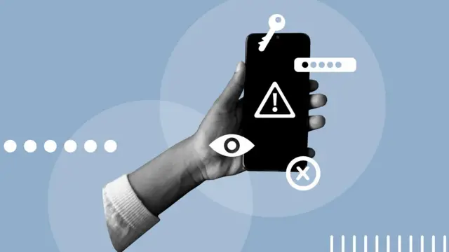 Ilustración teléfono con protección