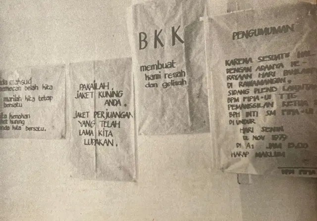 NKK/BKK, normalisasi kehidupan kampus, UI, Salemba, 1979, pers mahasiswa, koran kampus Salemba UI.
