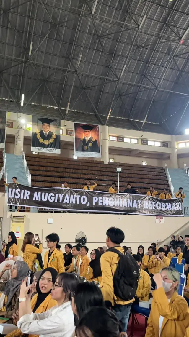 Mahasiswa Universitas Mulawarman tolak kehadiran Wakil Menteri HAM, Mugiyanto