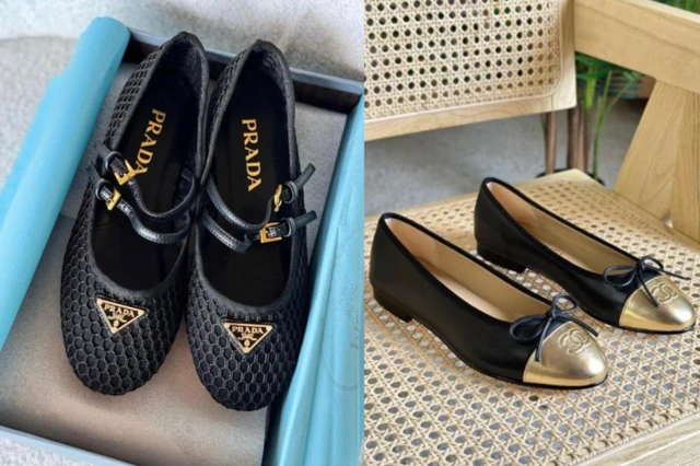 Photomontage sur Canva de paires de chaussures exposées par Mpemba Tchiamala Elk à Kinshasa, en RDC.