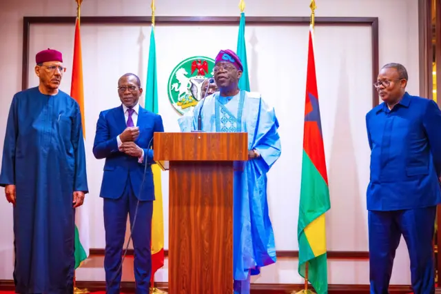 Tinubu with Ecowas delegation