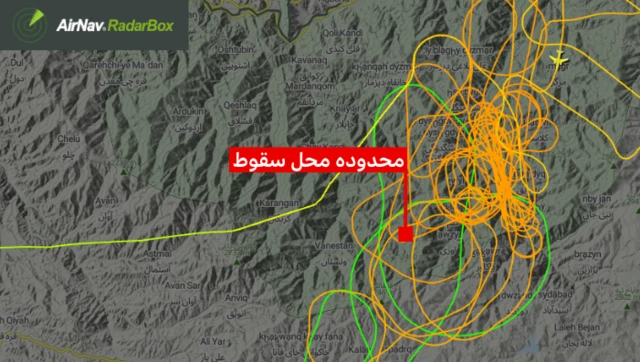 مقایسه مسیر پرواز چندساعته آکینجی و تمرکز عملیات جستجوی بالگرد نسبت به محدوده‌ای که باقیمانده هلیکوپتر در آنجا پیدا شد.