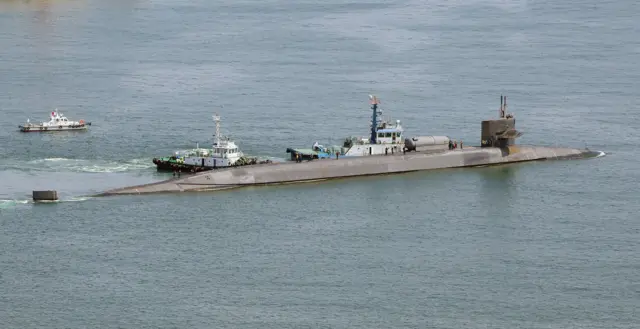 غواصة يو إس إس ميشيغان، وهي غواصة صاروخية تعمل بالطاقة النووية.