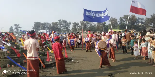 ကိုဗစ်ကာလအပြီး ၂၀၂၂ ခုနှစ်တုန်းက ရခိုင်ပြည်နယ်၊ စစ်တွေမြို့မှာ ပြုလုပ်တဲ့ တပေါင်းလပြည့်နေ့ သဲပုံစေတီတော်ပွဲ