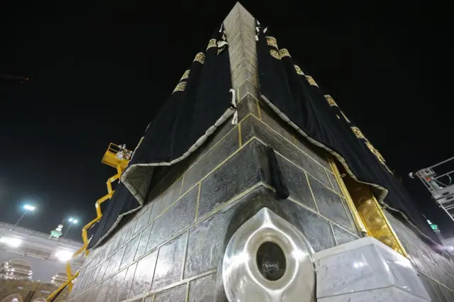صورة حديثة للحجر الأسود 