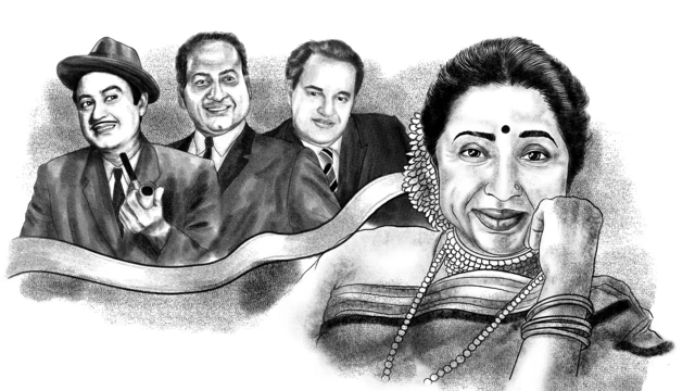 आशा भोंसले, किशोर कुमार, मोहम्मद रफी और मुकेश