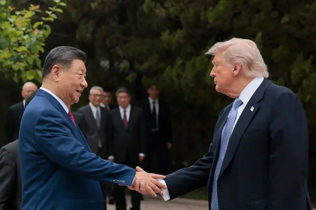 Trump y Xi en Zhongnanhai.