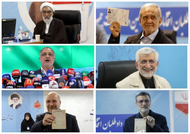 شش نامزد انتخابات ریاست جمهوری ایران