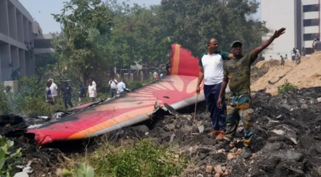에어인디아 여객기 추락 현장