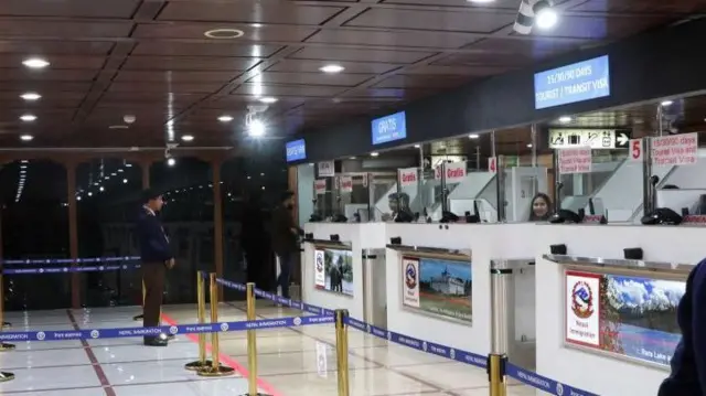 काठमाण्डू विमानस्थलको अध्यागमन डेस्क