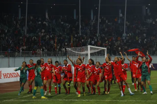 नेपाली महिला टोलीको सेलिब्रेशन