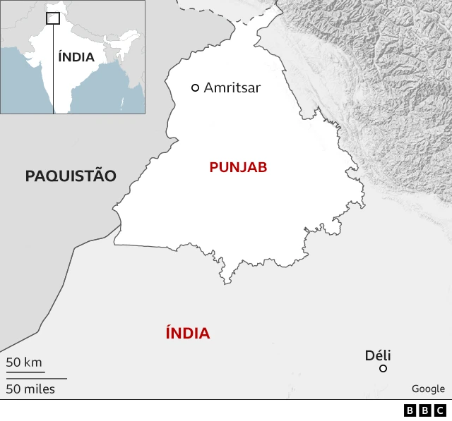 Mapa mostra a localização da Índia, Paquistão, Punjab e das cidadesjogos de cassino que paga no cadastroAmritsar e Déli