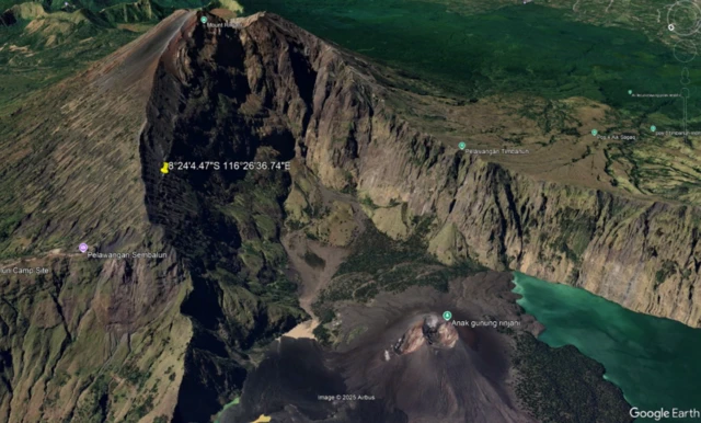 Peta Gunung Rinjani