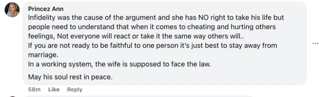 Screenshot from Facebook