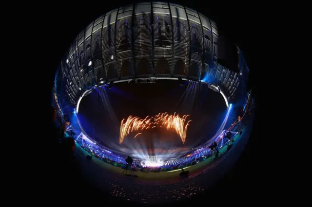 ग्लासगो में 2014 में भी कॉमनवेल्थ गेम्स हुए थे. तस्वीर उसी की क्लोज़िंग सेरेमनी की है