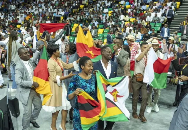 Urubyiruko rwo mu bihugu bitandukanye kuwa kane i Kigali mu ihuriro Youth Connect ryahuje abarenga 9,000