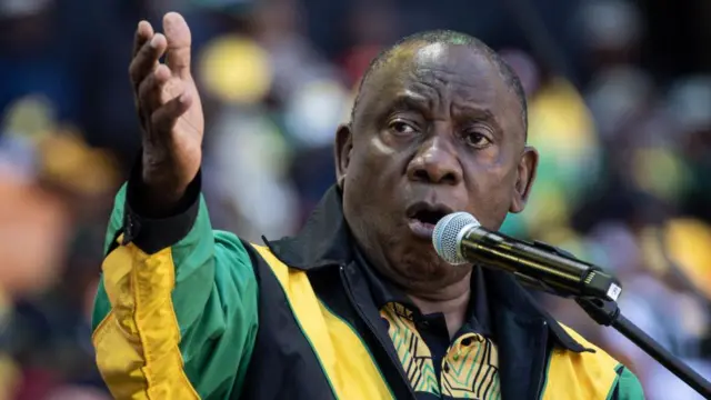 O presidente da África do Sul, Cyril Ramaphosa.