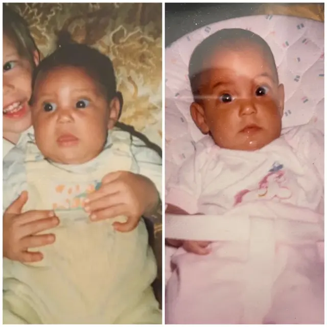 Julia y Cassandra cuando eran bebes