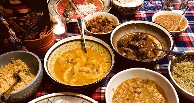 Un repas avec plusieurs recettes