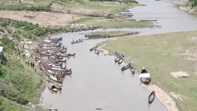 বান্দরবানের থানচি বাজারের নৌ-ঘাট
