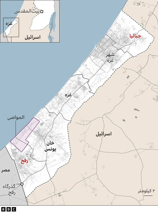 نقشه غزه