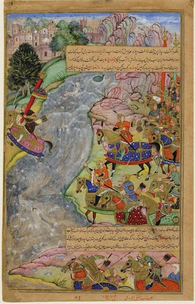 جب جلال الدین نے اپنے گھوڑے سمیت دریائے سندھ میں چھلانگ لگا دی