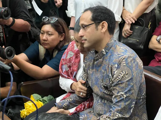Nadiem Makarim dan istrinya, Franka Makarim