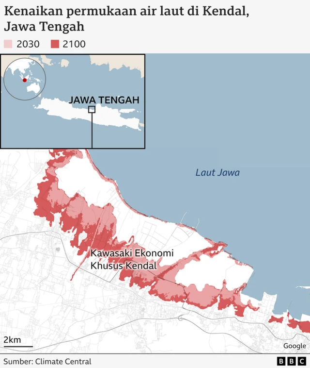 Kenaikan permukaan air laut di Kendal