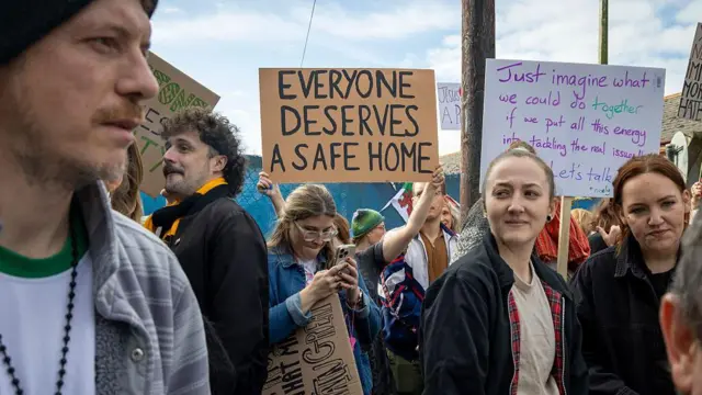 लंदन में प्रदर्शन 