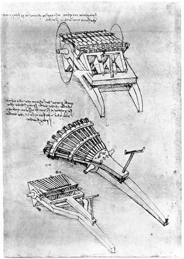 Armas desenhadas por Da Vinci