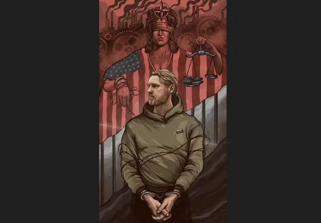 Так зображають ув’язненого Петровського російські пабліки, які називають його "політичним в’язнем" та вимагають від російського МЗС додати у списки на обмін