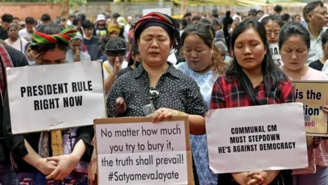 મણિપુર હિંસા, મૈતેઈની અનુસૂચિત જનજાતિ અનામત, કુકી અને મૈતેઈ, નરેન્દ્ર મોદીની મણિપુર યાત્રા, એન. બિરેનસિંહ, અમિત શાહ, અજય ભલ્લા, બીબીસી ગુજરાતી