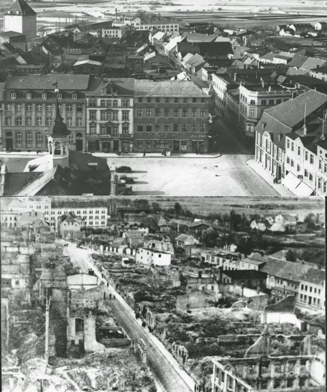 Imagens mostram Demmin antes e depois da chegada dos soldados soviéticos