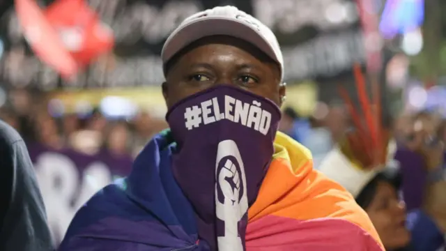 Manifestante contra Bolsonaro