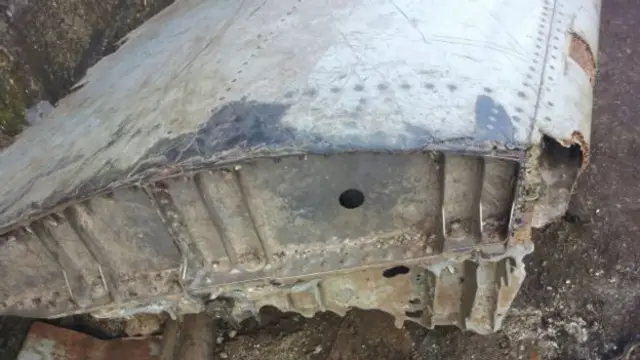 Mabaki ya ndege yaliyopatikana Pemba