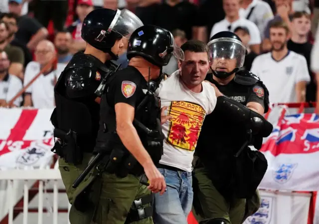 srbija - engleska, incidenti na utakmici srbija - engleska