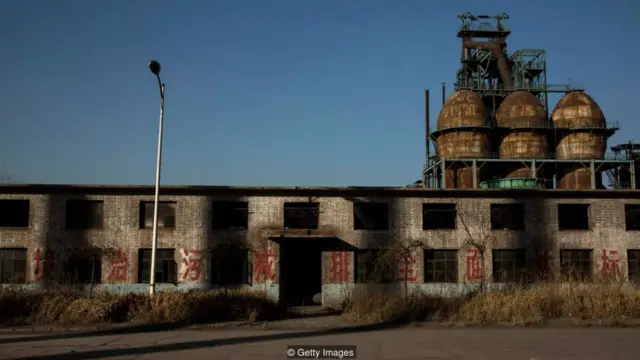 Many of China's state-owned steel plants have been shut down and now lie empty