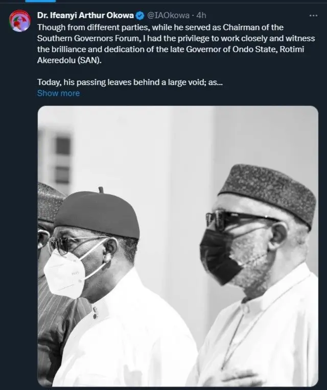 Aworan akọsilẹ Okowa lori ayelujara X