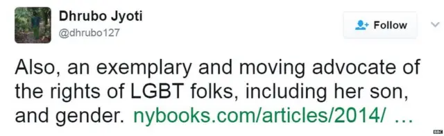 ध्रुवो ज्योति का ट्वीट