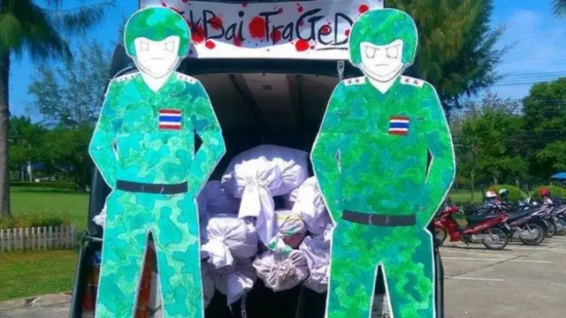 ภาพจากงานรำลึกเหตุการณ์สลายการชุมนุมประท้วงที่หน้าสภ. ตากใบ